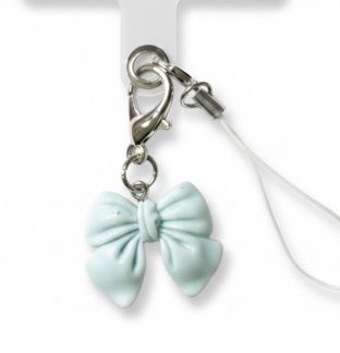 Teal Bow Handmade Phone Lanyard & Charm Accessory Chronic Rare Invisible Illness Awareness & Support