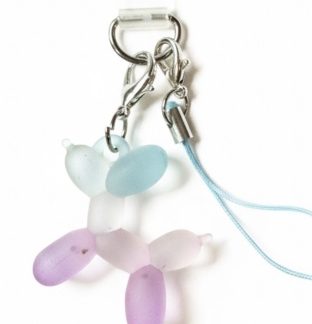 Purple White Teal Balloon Dog Charm Handmade Phone Lanyard & Charm Accessory Chronic Rare Invisible Illness Awareness & Support