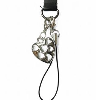 Silver Heart Charm Handmade Phone Lanyard & Charm Accessory Chronic Rare Invisible Illness Awareness & Support