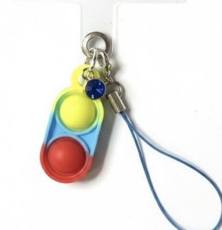 Yellow Blue Red Snap Fidget Charm Handmade Phone Lanyard & Charm Accessory Chronic Rare Invisible Illness Awareness & Support