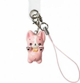 Pink Dog Charm Handmade Phone Lanyard & Charm Accessory Chronic Rare Invisible Illness Awareness & Support