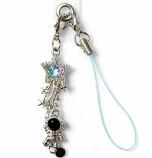 Silver and Blue Astronaut Star Charm Handmade Phone Lanyard & Charm Accessory Chronic Rare Invisible Illness Awareness & Support