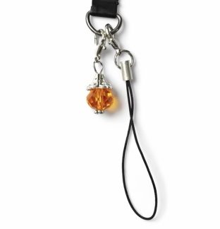 Orange Charm Handmade Phone Lanyard & Charm Accessory Chronic Rare Invisible Illness Awareness & Support