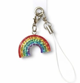 Rainbow Charm Handmade Phone Lanyard & Charm Accessory Chronic Rare Invisible Illness Awareness & Support