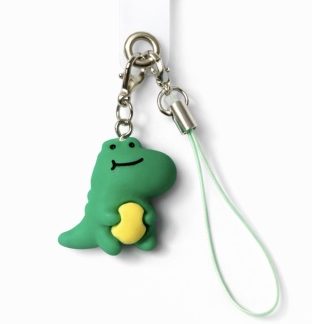 Green Dinosaur Charm Handmade Phone Lanyard & Charm Accessory Chronic Rare Invisible Illness Awareness & Support