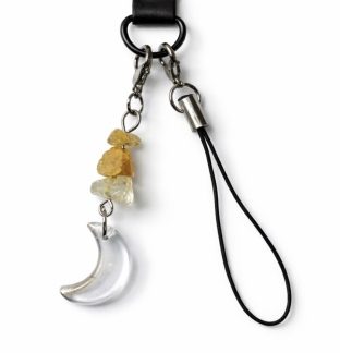 Brown Moon Charm Handmade Phone Lanyard & Charm Accessory Chronic Rare Invisible Illness Awareness & Support