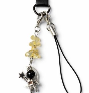 Yellow Astronaut Moon Charm Handmade Phone Lanyard & Charm Accessory Chronic Rare Invisible Illness Awareness & Support