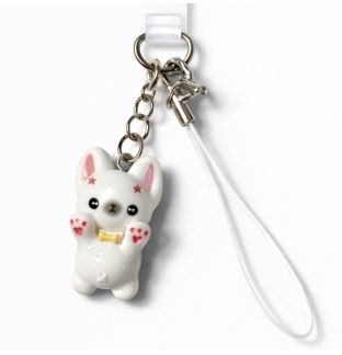 Adorable White Dog Charm Handmade Phone Lanyard & Charm Accessory Chronic Rare Invisible Illness Awareness & Support
