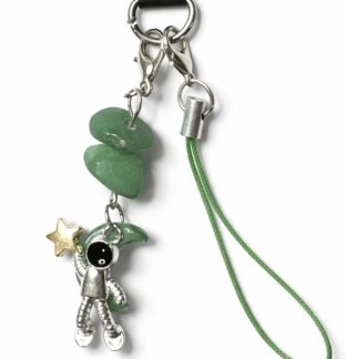 Green Moon Astronaut Charm Handmade Phone Lanyard & Charm Accessory Chronic Rare Invisible Illness Awareness & Support