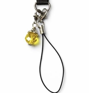 Yellow Charm Handmade Phone Lanyard & Charm Accessory Chronic Rare Invisible Illness Awareness & Support