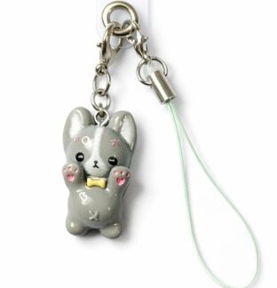 Adorable Gray Dog Charm Handmade Phone Lanyard & Charm Accessory Chronic Rare Invisible Illness Awareness & Support