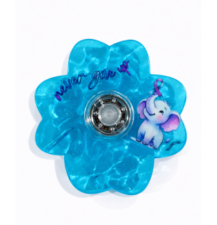 Blue Never Give Up Calming Fidget Spinner – Anxiety Relief Sensory Toy Chronic Illness Rare Diseases Disability & Awareness Support