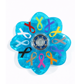 Blue Rainbow Calming Fidget Spinner – Anxiety Relief Sensory Toy Chronic Illness Rare Diseases Disability & Awareness Support