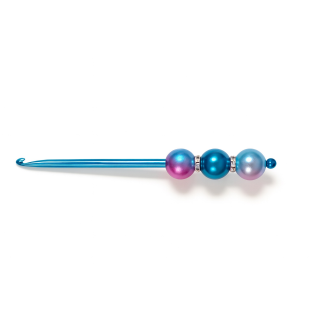 Handmade Purple Blue Crochet Hook For Crafter Support Chronic, Rare & Invisible Illness Awareness