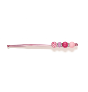Handmade Pink Crochet Hook For Crafter Support Chronic, Rare & Invisible Illness Awareness