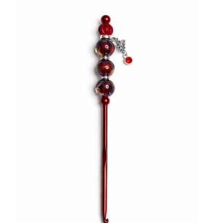 Handmade Red Butterfly Crochet Hook For Crafter Support Chronic, Rare & Invisible Illness Awareness
