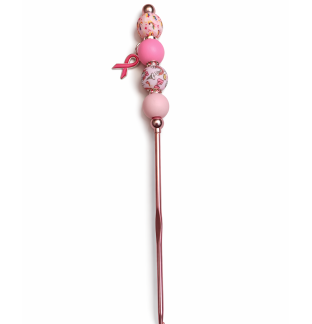 Handmade Pink Whimsical Crochet Hook For Crafter Support Chronic, Rare & Invisible Illness Awareness