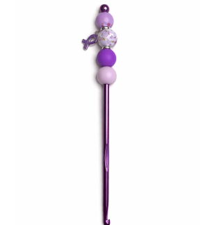 Handmade Purple Crochet Hook For Crafter Support Chronic, Rare & Invisible Illness Awareness