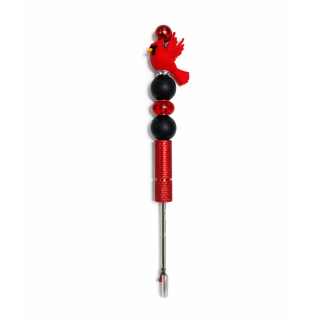 Handmade Red Black Cardinal Bird Seam Ripper For Crafter Support Chronic, Rare& Invisible Illness Awareness