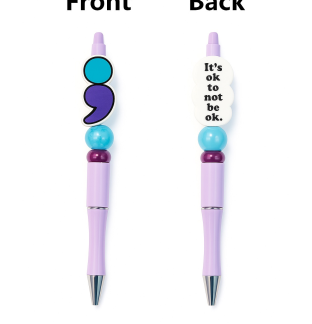Handmade Decorative Semicolon Pen Cute, Fun & Full of Heart Support & Awareness
