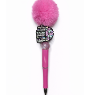 Handmade Pink I Am The Storm Pom-Pom Cute, Fun & Full of Heart Support & Awareness