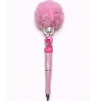 Handmade Pink Pom-Pom Cute, Fun & Full of Heart Support & Awareness