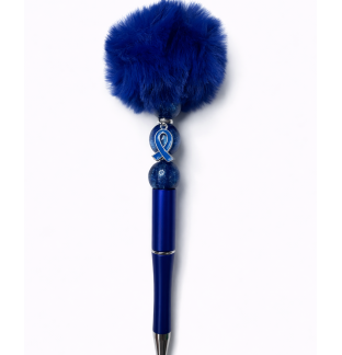 Handmade Blue Pom-Pom Cute, Fun & Full of Heart Support & Awareness