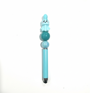 Handmade Teal Octopus Stylus Cute, Fun & Full of Heart Support & Awareness Rare Chronic Illness