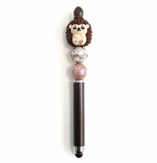 Handmade Brown Porcupine Stylus Cute, Fun & Full of Heart Support & Awareness Rare Chronic Illness