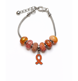 Chronic & Invisible Illness Orange Ribbon Awareness Bracelet