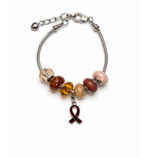Chronic & Invisible Illness Brown Ribbon Awareness Bracelet