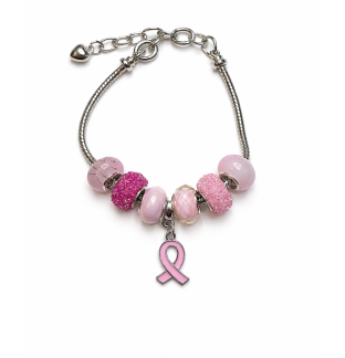 Chronic & Invisible Illness Pink Ribbon General Health Awareness Bracelet