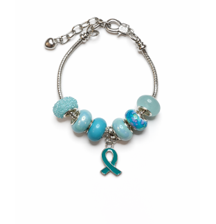 Chronic & Invisible Illness Teal Ribbon Mental Health Awareness Bracelet