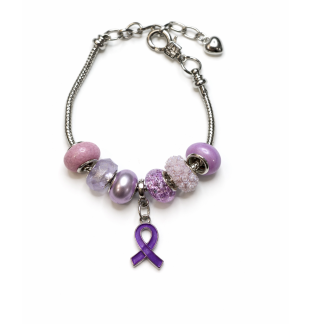 Chronic & Invisible Illness Light Purple Ribbon Mental Health Awareness Bracelet ( Copy )