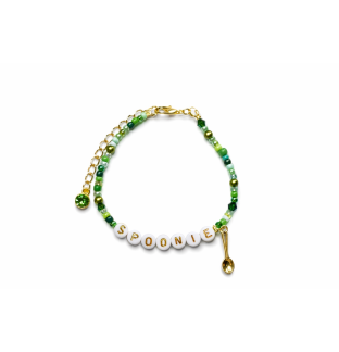 Green Spoonie Bracelet with Spoon Charm – Chronic Illness & Rare and Invisible Disabilities Awareness Jewelry