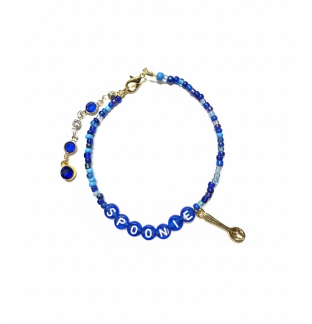 Blue Spoonie Bracelet with Spoon Charm – Chronic Illness & Rare and Invisible Disabilities Awareness Jewelry
