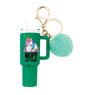 Nope Not Today Green Mini Tumbler Keychain Pill Holder Purse & Bag Accessory Support & Spread Awareness