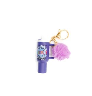 It's Way To Peopley Outside Purple Mini Tumbler Keychain Pill Holder Purse & Bag Accessory Support & Spread Awareness
