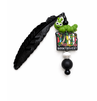 Handmade Booktrovert Black Feather Metal Bookmark Supporting Rare Invisible & Chronic Illness Awareness