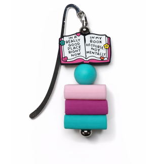 Handmade Metal Bookmark Pink Teal Book Supporting Rare Invisible & Chronic Illness Awareness