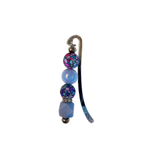 Handmade Purple Periwinkle Stained Glass Metal Bookmark Supporting Rare Invisible & Chronic Illness Awareness