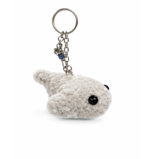 Handmade Gray Shark Crochet Plush Keychain Support Chronic, Rare & Invisible Illness Awareness