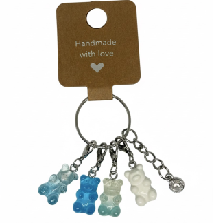Handmade Blue Gummy Bear Stitch Markers Supporting & Spreading Awareness Chronic Invisible Rare Disease