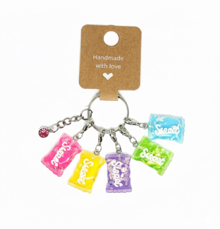 Handmade Multi Color Sweets Stitch Markers Supporting & Spreading Awareness Chronic Invisible Rare Disease