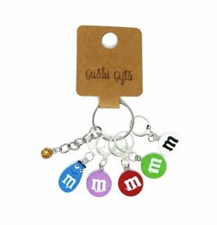 Handmade M&M Blue Purple Red Green Color Awareness Stitch Markers Supporting & Spreading Awareness Chronic Rare Disease