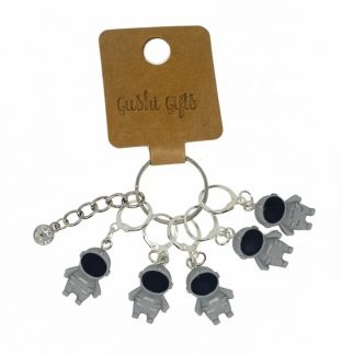 Handmade Astronaut Gray Color Awareness Stitch Markers Supporting & Spreading Awareness Chronic Rare Disease
