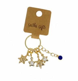 Handmade Star Stitch Markers w/Blue Charm Supporting & Spreading Awareness Chronic Rare & Invisible Disease