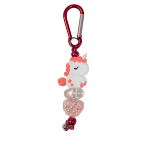 Handmade Pink Unicorn Beaded Keychain W/ Sloth Charm Supporting Invisible Illness Awareness