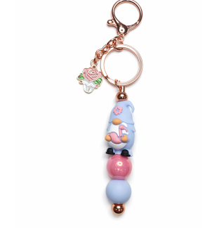 Handmade Gnome Keychain Charm Supporting Invisible Illness Awareness
