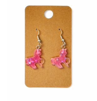 Pink Unicorns Dangling Earrings Supporting Awareness for Chronic Rare and Invisible Illnesses